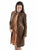 Scully Womens Sleek Knee High Brown Leather Leather Jacket