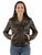 Scully Womens Wide Notched Collar Brown Lamb Leather Leather Jacket