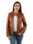 Scully Womens Cafe Racer Cognac Leather Leather Jacket S