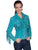 Scully Leather Womens Beaded Fringe Conchos Boar Suede Jacket Turquoise