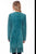 Scully Womens Dark Turquoise Leather Fringe Coat Jacket