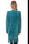 Scully Womens Dark Turquoise Leather Fringe Coat Jacket M