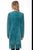 Scully Womens Dark Turquoise Leather Fringe Coat Jacket XL