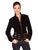 Scully Leather Womens Studded Conchos Boar Suede Jacket Black M