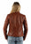 Scully Womens Lightweight Zip Vintage Brown Leather Leather Jacket M