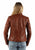 Scully Womens Lightweight Zip Vintage Brown Leather Leather Jacket