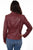 Scully Womens Merlot Leather Lightweight Zip Jacket M