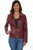 Scully Womens Merlot Leather Lightweight Zip Jacket M