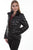 Scully Womens Black Leather Puffer Jacket S