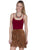 Scully Womens Cinnamon Boar Suede Fringe Skirt