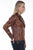 Scully Womens Brown Leather Sanded Jacket XS