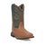 Laredo Youth Unisex Wyler Tan/Green Faux Leather Cowboy Boots