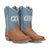 Laredo Youth Girls Little Cowgirl Tan/Sky Blue Faux Leather Cowboy Boots