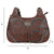 American West Womens Lady Lace 13in Hobo Dark Brown Leather Handbag Bag