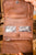 American West Womens Lady Lace Dark Brown Leather Crossbody Bag OS