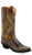 Old West Womens Fashion Wear Cactus Light Brown/Burnt Brown Leather Cowboy Boots