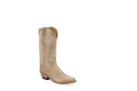 Old West Womens Fashion Snip Tan Leather Cowboy Boots 9 B