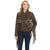 Cripple Creek Womens Hand-Laced Bone Pipe Classic Coffee Leather Leather Jacket