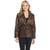Cripple Creek Womens Front Fringe Blazer Alpine Oak Leather Leather Jacket