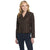 Cripple Creek Womens Asymmetric Stud Panel Mocaccino Leather Leather Jacket