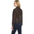 Cripple Creek Womens Asymmetric Stud Panel Mocaccino Leather Leather Jacket