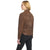 Cripple Creek Womens Studded Hand Laced Raw Edges Mustang Leather Leather Jacket
