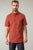 Kimes Ranch Mens Linville Solid Red Cotton blend S/S Shirt
