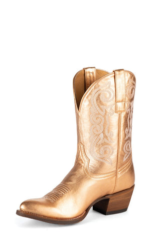 Miss Macie Bean Womens Rose Gold Leather Buckle Dreams Fashion Boots 6.5 M