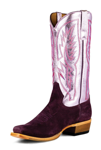 Macie Bean Womens Cosmic Cowgirl Pink Metallic Leather Cowboy Boots 7.5 M