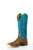 Miss Macie Bean Womens Turquoise Leather Reely Good Time Fashion Boots 7 M