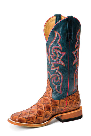 Miss Macie Bean Womens Navy Leather Where You Fish Fashion Boots 10 M