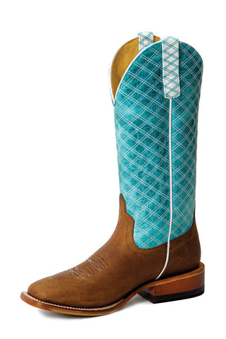 Miss Macie Bean Womens Turquoise Leather Fashion Boots 7 M