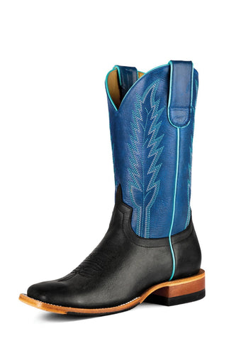 Macie Bean Womens Wanda Black Flynn Leather Cowboy Boots