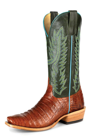 Macie Bean Womens Top Hand Emerald Caiman Belly Cowboy Boots