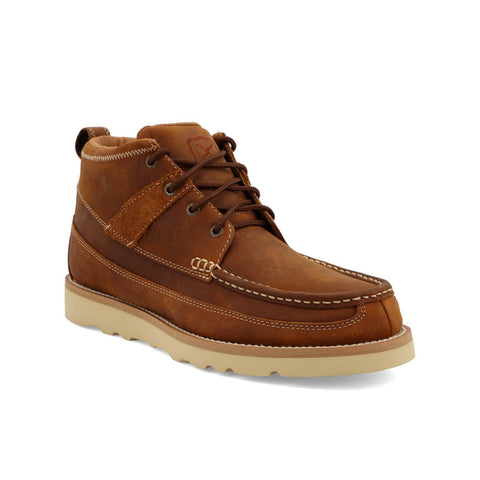 Twisted X Mens 4in Wedge Sole Oiled Saddle Leather Work Boots