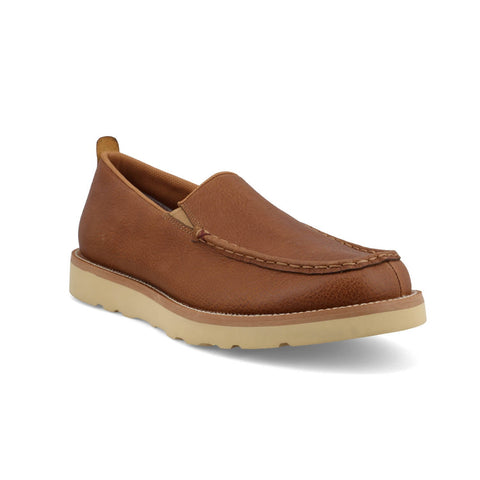 Twisted X Mens Wedge Sole Amber Brown Leather Slip-On Shoes