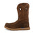 Twisted X Mens 11in Work Pull On Wedge Brunette/Pecan Leather Cowboy Boots