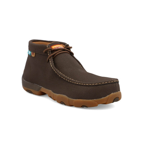 Twisted X Mens Chukka Driving Moc CT WP Chocolate Leather Work Boots