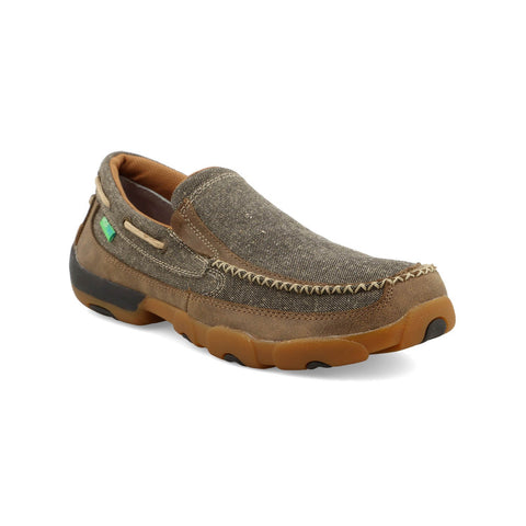 Twisted X Mens Driving Moc Dust Fabric Slip-On Shoes