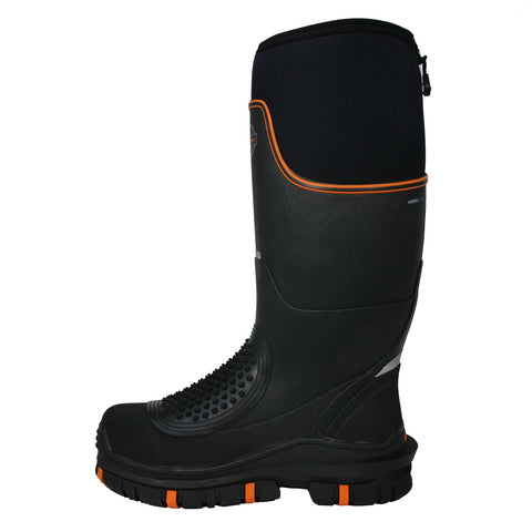 Dryshod Mens Megatar Black/Orange Rubber ST PR MT Work Boots