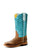 Miss Macie Bean Kids Girls Turquoise Leather Barking Iron Fashion Boots