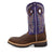 Twisted X Mens 12in Western Alloy Toe Brown/Purple Leather Work Boots