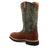 Twisted X Mens 12in Western Steel Toe Cognac/Dark Green Leather Work Boots