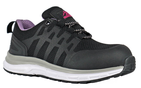 Moxie Trades Womens Exhilarator Composite Toe Black Mesh Work Shoes