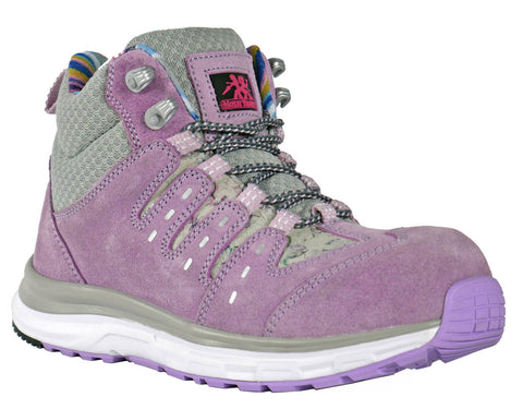 Moxie Trades Womens Trisha Composite Toe Purple Suede Work Boots