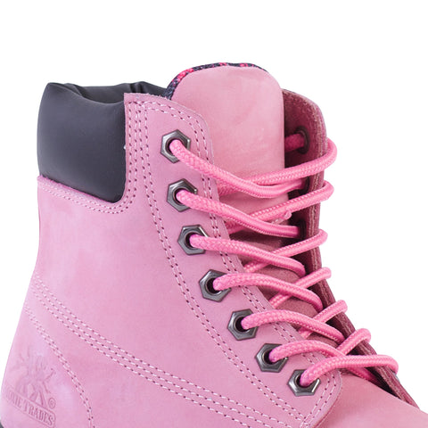 Moxie Trades Womens Pink Leather Alice 6in ST PR Work Boots 7.5 D