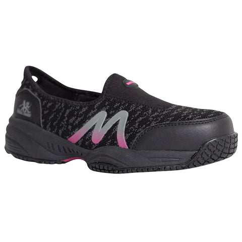 Moxie Trades Womens Black Fabric Zena Slip-On CT Work Shoes 7.5 D