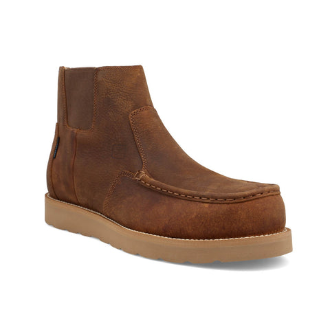 Twisted X Mens 6in Chelsea Wedge Sole CT Rawhide Leather Work Boots