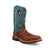 Twisted X Mens 12in Western WP Alloy Toe Sequoia/Turquoise Leather Work Boots