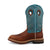 Twisted X Mens 12in Western WP Alloy Toe Sequoia/Turquoise Leather Work Boots